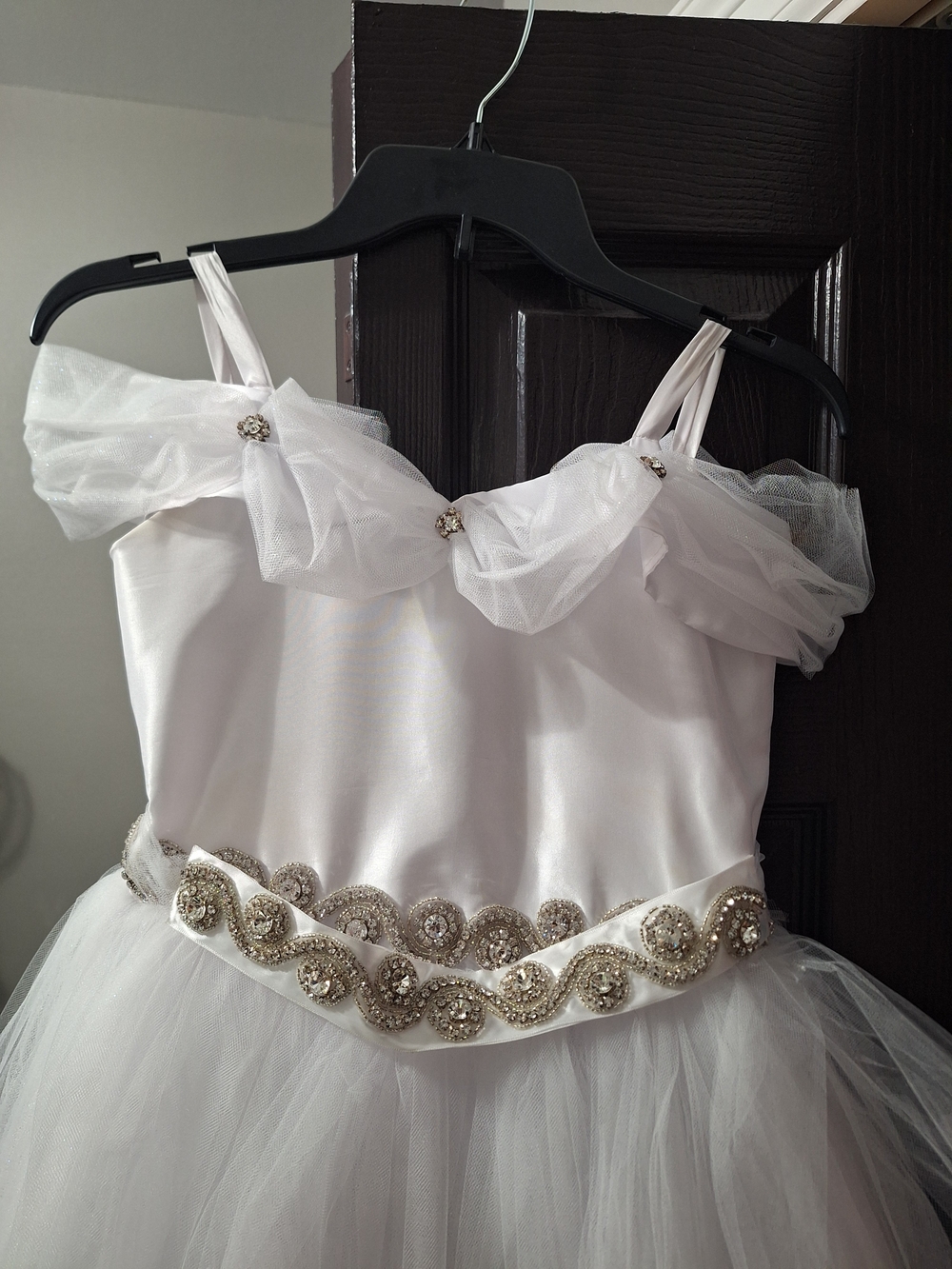 White Tulle Party Dress Girl size 8